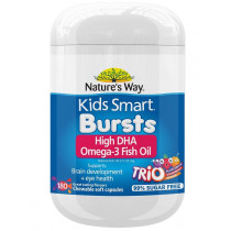 Natures Way Kids Smart Burstlets Omega 3 Fish Oil Trio 180 Capsules