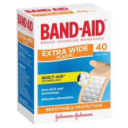 Band Aid Adhesive Strips Extra Wide 40 Pack