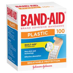 Band Aid Plastic Adhesive Strips 100 Pack