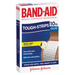 Band Aid Tough Strips Extra Large 10 Pack