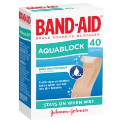 Band Aid Aquablock Regular 40 Sterile Strips