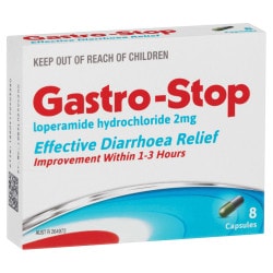 Gastro Stop Capsules 2mg Loperamide x 8