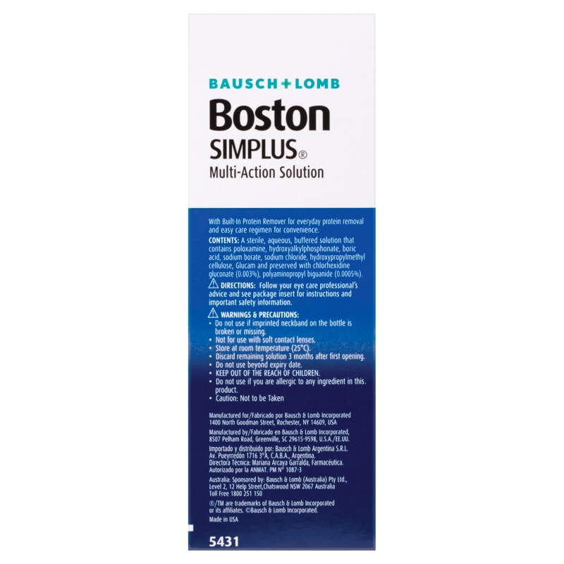 Buy Boston Simplus Multi Action Solution 120ml Online at Pharmacy Direct