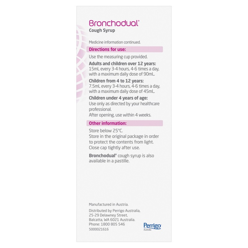 Buy Bronchodual Cough Syrup 200ml Online at Pharmacy Direct