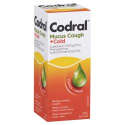 Codral Mucus Cough And Cold Oral Liquid Raspberry Flavour 200ml
