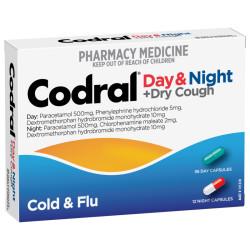 Codral PE Cold and Flu Plus Cough Day and Night Capsules 48