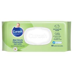 Curash Babycare Aloe Vera And Chamomile Baby Wipes 3 x 80 Pack