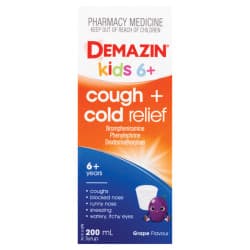 Demazin Kids 6 Plus Cough and Cold Relief Syrup 200ml