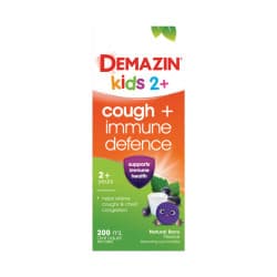 Demazin Kids 2 Plus Cough Plus Immune Defence Syrup 200ml