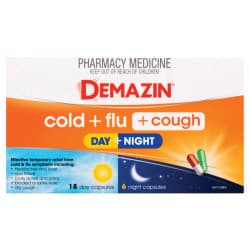 Demazin Cold Plus Flu Plus Cough Day and Night Capsules 24