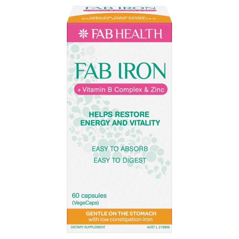 Buy Fab Iron plus Vitamin B Complex and Zinc Capsules 60 Online at ...