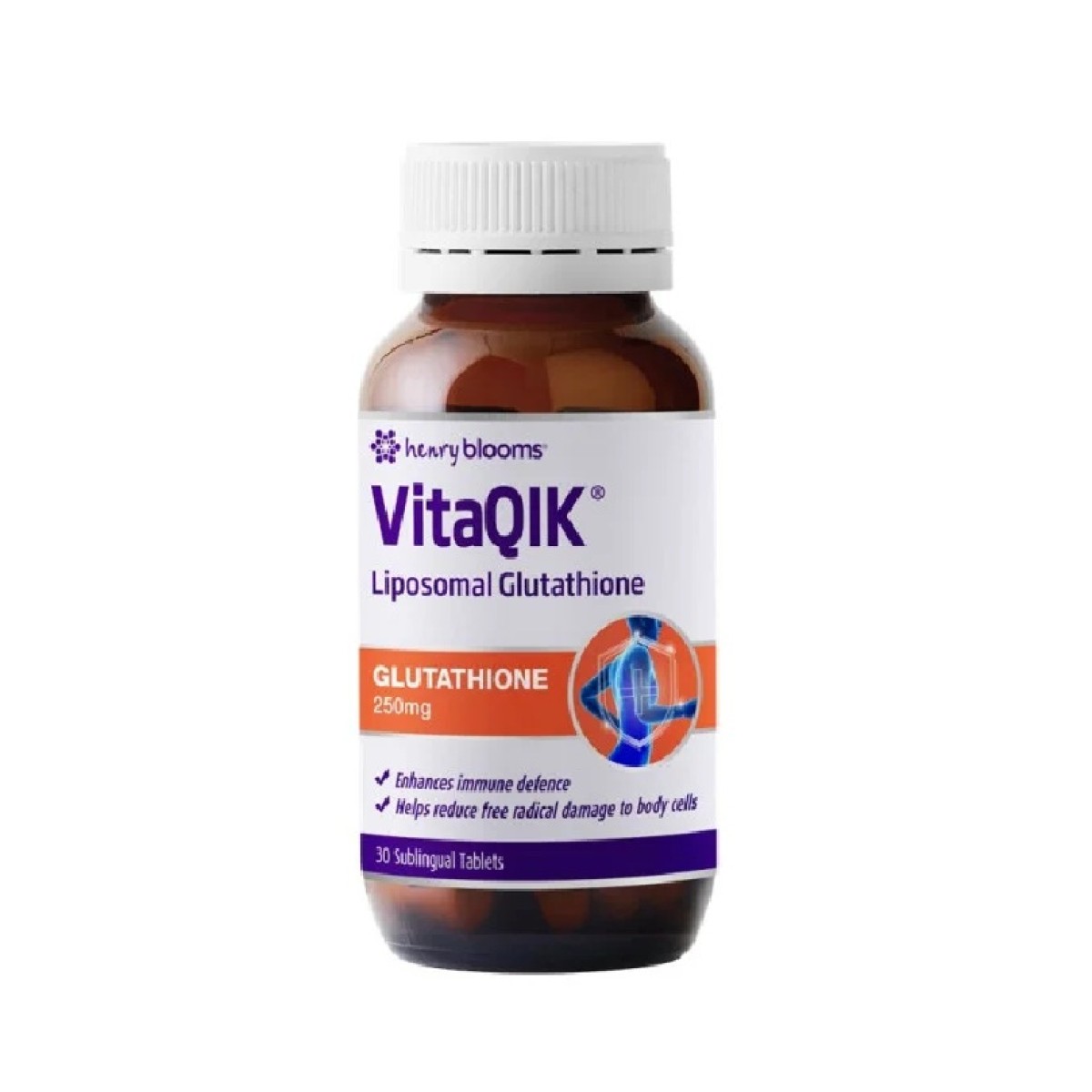 Buy Henry Blooms VitaQIK Glutathione 250mg Tablets 30 Online at Pharmacy Direct
