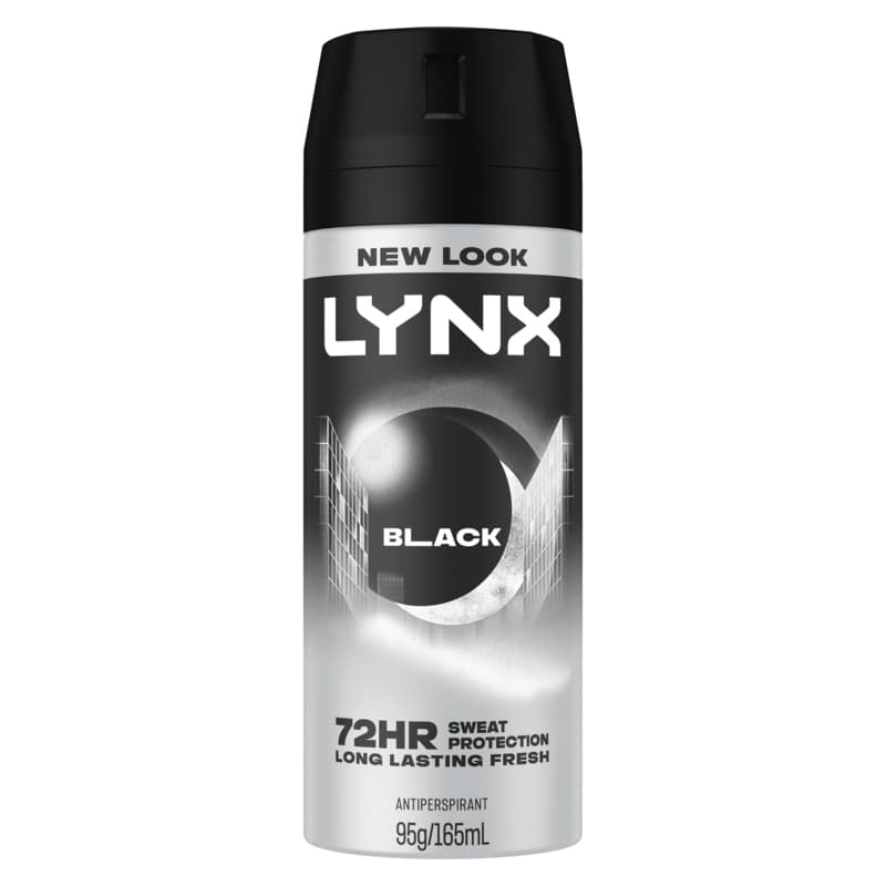 Lynx Antiperspirant Aerosol Black 165ml - 9300830055463