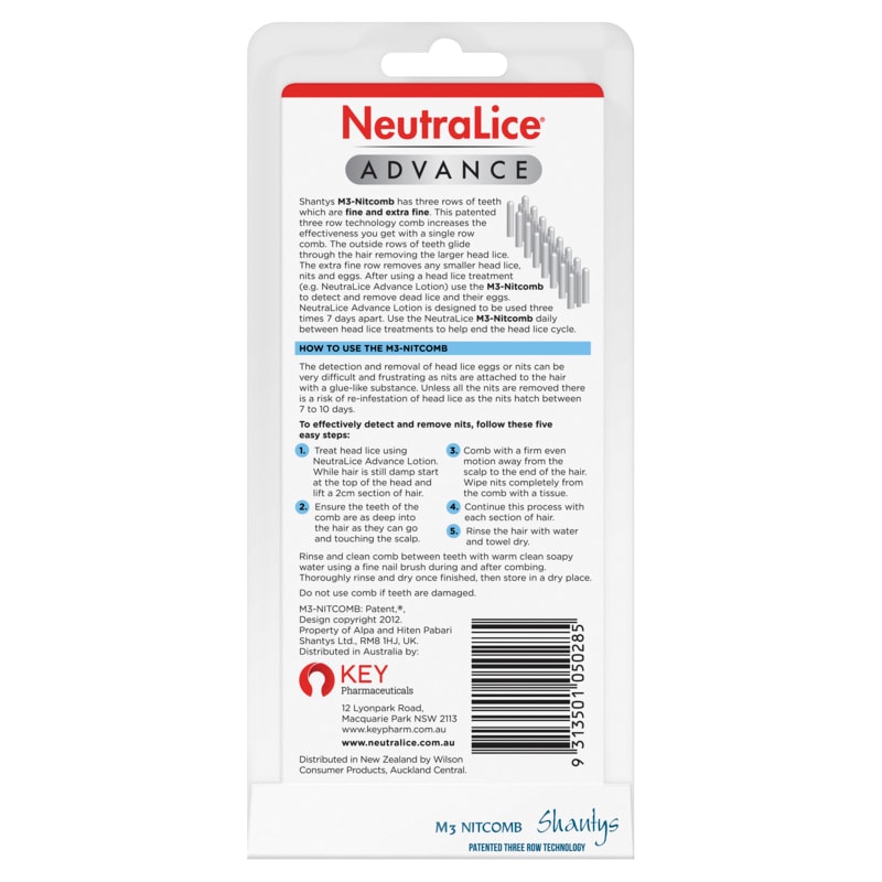 Neutralice Buy NeutraLice Advance Nitcomb M3 1 Pack Online at Pharmacy Direct