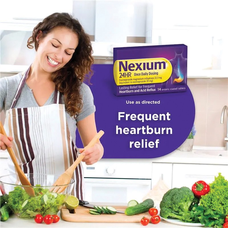Buy Nexium 24HR Once Daily Dosing 14 Enteric Coated Tablets Online at ...