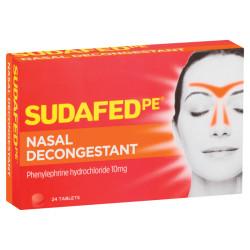 Sudafed PE Nasal Decongestant Tabs 24