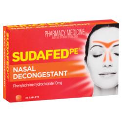 Sudafed PE Nasal Decongestant Tablets 48