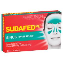 Sudafed PE Sinus Pain Relief Tabs 24