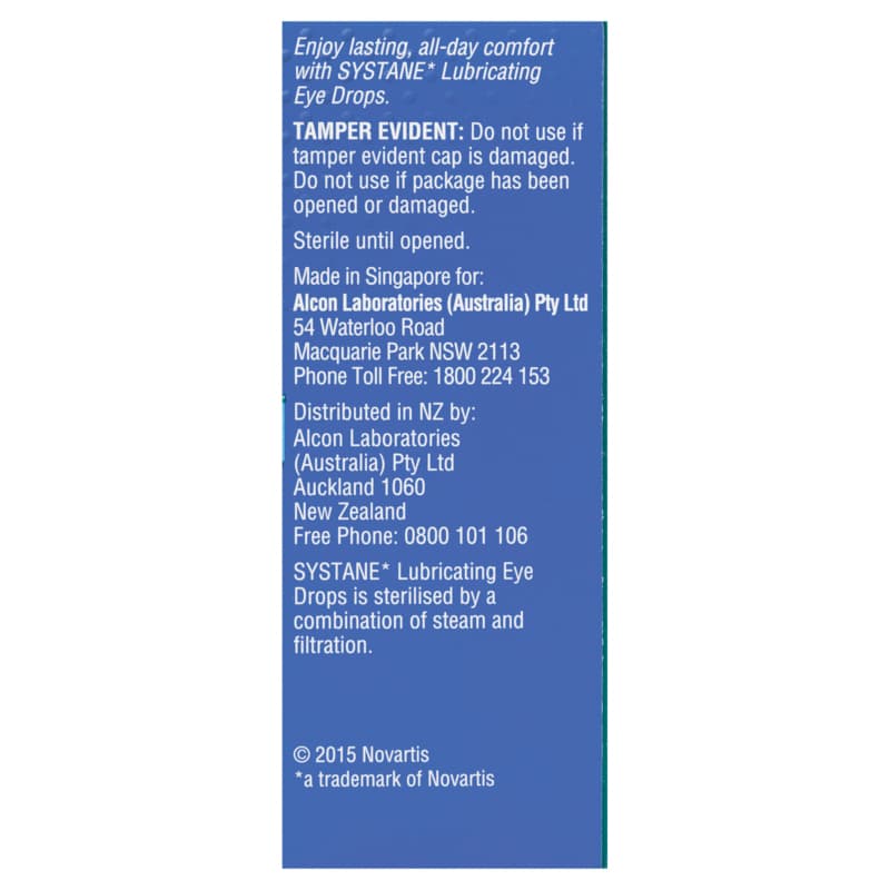 Systane Lubricating Eye Drops 15ml - 93487139