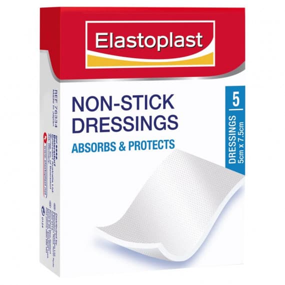 Buy Elastoplast NonStick Dressings 5cm  7.5cm 5 Pack Online Pharmacy Direct AU