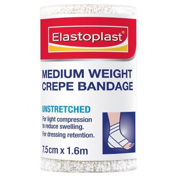Buy Elastoplast Medium Weight Crepe Bandage 7.5cm x 1.6m Online Pharmacy Direct AU