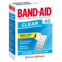 Band-Aid Clear Adhesive Strips 40 Pack