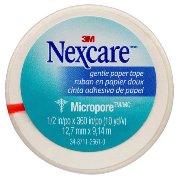 Nexcare Micropore First Aid Tape 12.5mm x 9.1m White