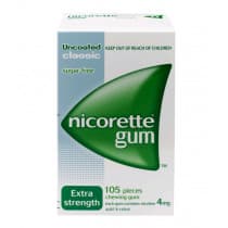 Nicorette Nicotine Gum Classic 4mg 105 Pieces