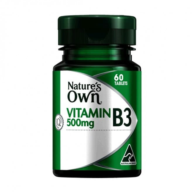 Natures Own Vitamin B3 500mg 60 Tablets 9316090019121