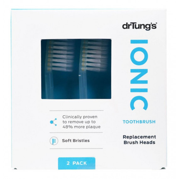 Dr. Tung's Ionic Toothbrush Heads Soft Bristles 2 Packs 19373821228