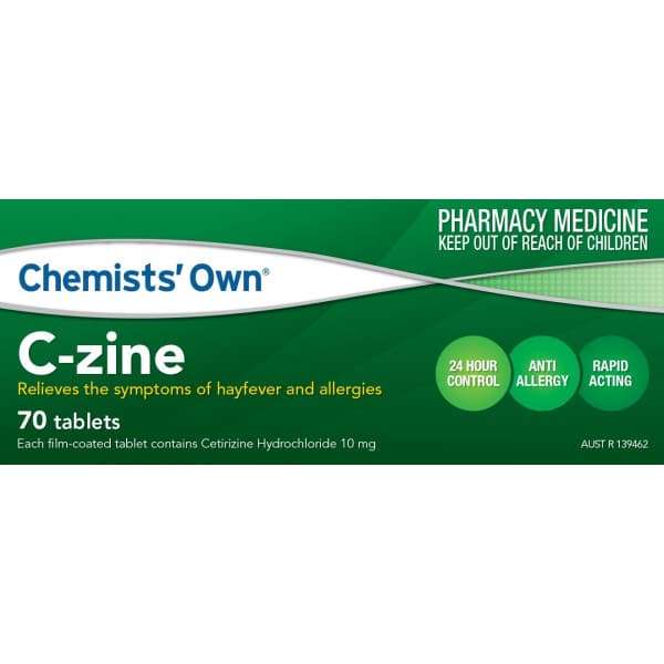 Chemists Own C-Zine 10mg 70 Tablets - 9350299002553