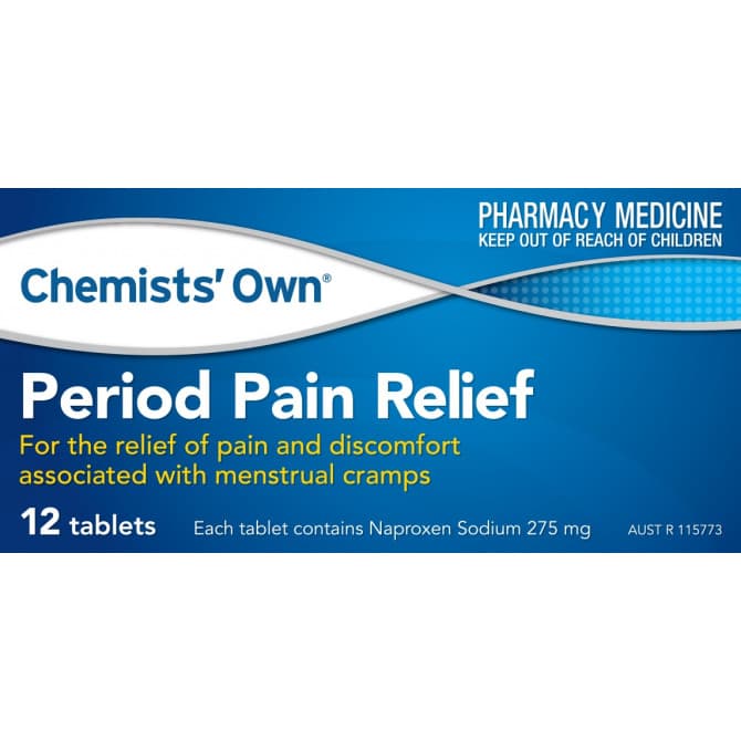 Buy Chemists Own Period Pain Relief 12 Tablets Online Pharmacy Direct