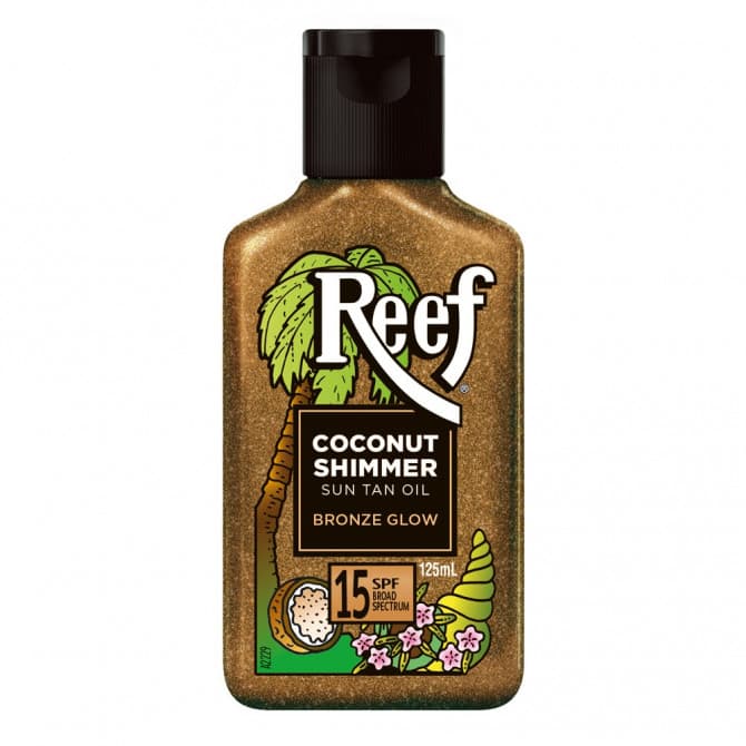 Buy Reef Oil Coconut Shimmer Sun Tan Oil Bronze Glow SPF 15 125ml