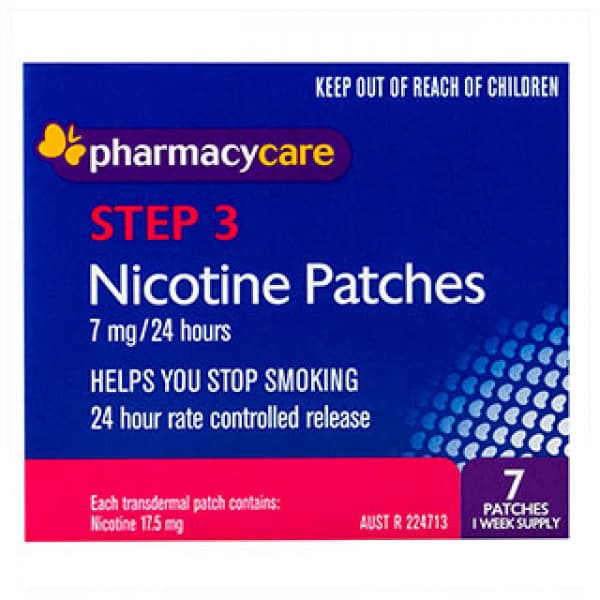 Buy Pharmacy Care Nicotine Patches 7mg 7 Pack Online Pharmacy Direct