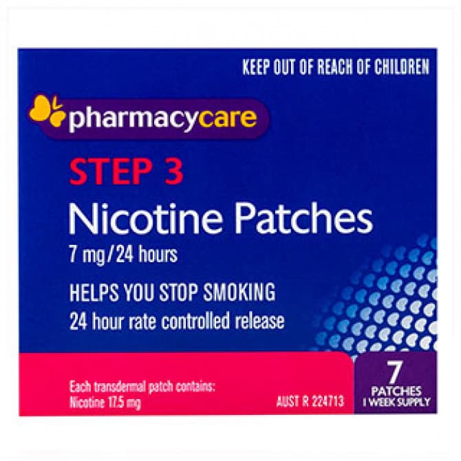 Buy Pharmacy Care Nicotine Patches 7mg 7 Pack Online Pharmacy Direct