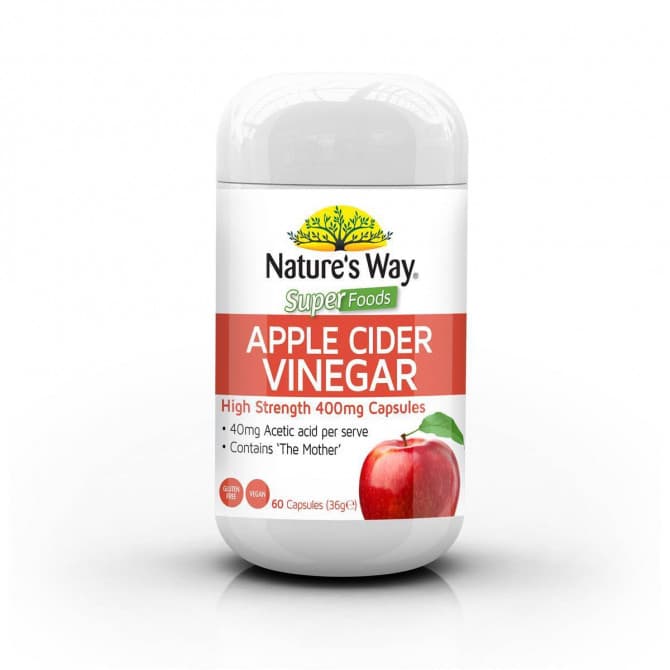 Natures Way Superfoods Apple Cider Vinegar 400mg 60 Tablets 9314807061678