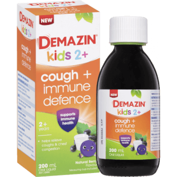 Demazin Kids 2+ Cough + Immune Defence Syrup 200ml