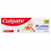 Colgate 0% Artificial Anticavity Fluoride baby Toothpaste 0-3 Years Mild Fruit 80g