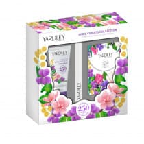 Yardley Gift Set April Violets Trio Hand Cream, Nail File & Notebook