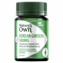 Natures Own Korean Ginseng 500mg 60 Tablets
