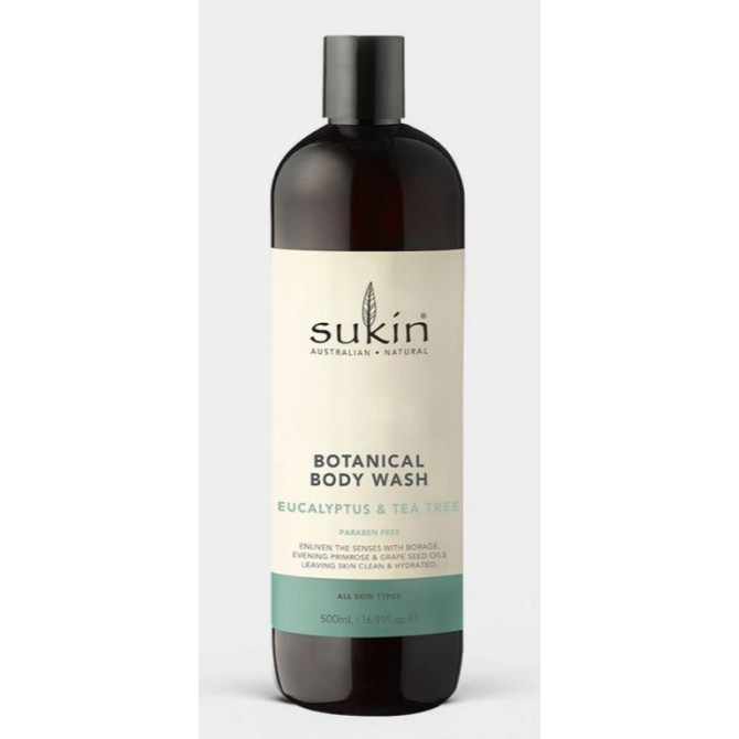 Sukin Botanical Body Wash Eucalyptus & Tea Tree Oil 500ml 9327693009198