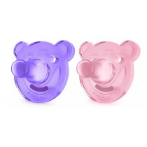 Avent Soothie Shapes Pacifier Bear 0-3 Months 2 Packs (Colour May Vary)