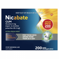 Nicabate Gum Extra Fresh Mint 4mg 200 Pieces
