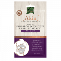 Akin Australian Kangaroo Paw Flower & Hyaluronic Acid Age-Defy Face Sheet Mask 1 Pack