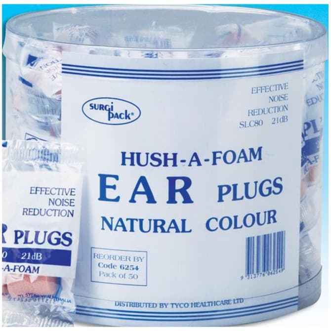 Surgipack HushAFoam Foam Ear Plugs 1 pack 9313776062549