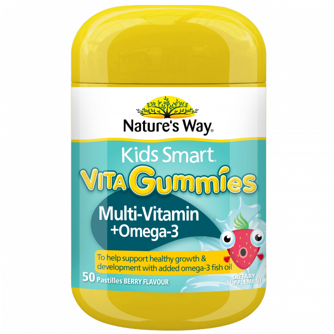 Nature's Way Kids Smart Vita Gummies Multi Vitamin plus Omega 3 50