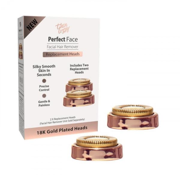 Thin Lizzy Perfect Face Facial Hair Remover Replace Heads 2 Pack