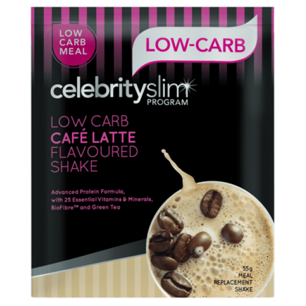 Celebrity Slim Program Low Carb Cafe Latte Shakes 55g 12 Pack 28954767
