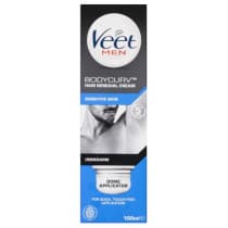 Veet Men Bodycurv Hair Removal Cream Sensitive Skin Underarm Dome Applicator 100ml