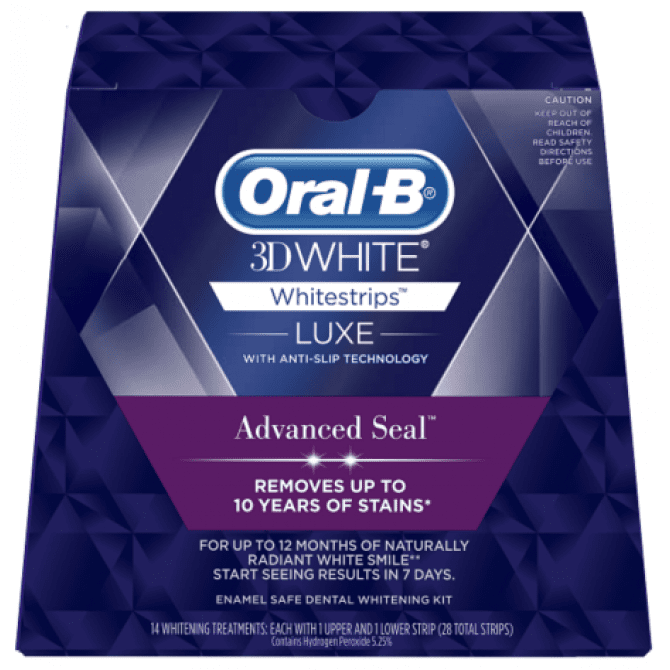 OralB 3D Whitestrips Luxe Advanced Seal Whitening Treatment 28 Strips
